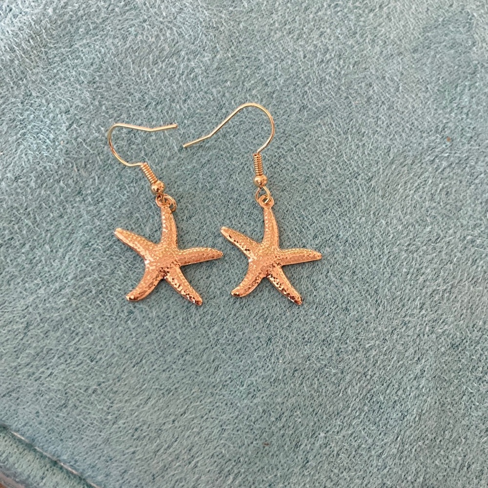 Gold Starfish Earrings
